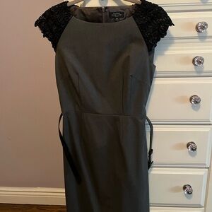 Tahari, capped sleeves, knee length dress
